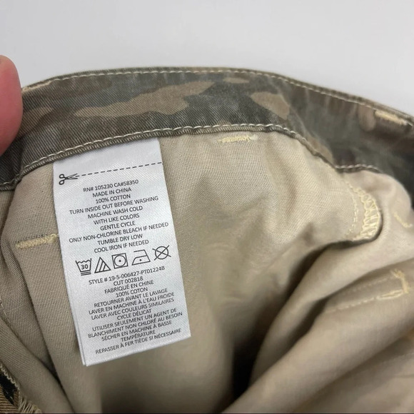 NEW Current/Elliott The Clean Weslan Pants Leopard Camo Slim Leg Jeans Size 26 - Picture 7 of 10